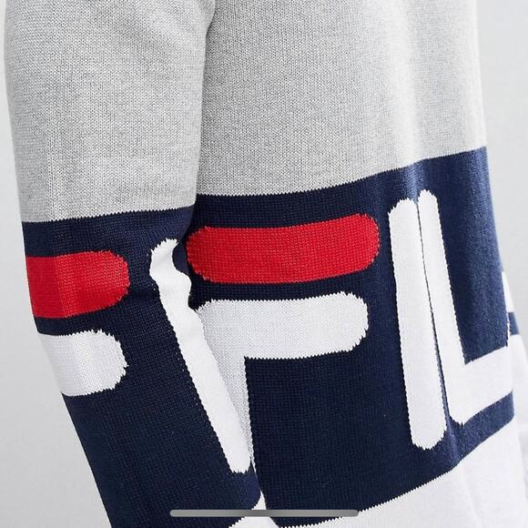FILA Blake Bold Crew Neck Pullover Sweater Size XS - Picture 3 of 13
